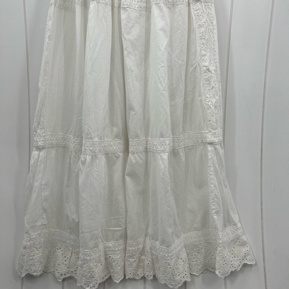 🆕Advance Apparels White Cotton Dress Eyelet Crochet Midi S/M, L/XL & 1X/2X - Picture 6 of 10
